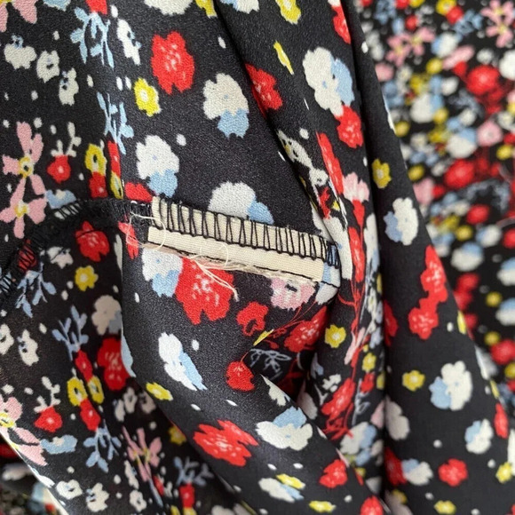 Nanette by Nanette Lepore, Button Down Shirt, Tunic in Floral Print, Black - Picture 6 of 6